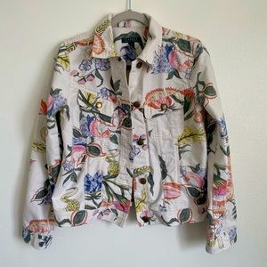 Ralph Lauren floral print denim jacket sz M